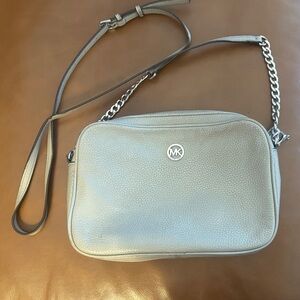 Michael Kors Beige Crossbody Bag with Chain Strap